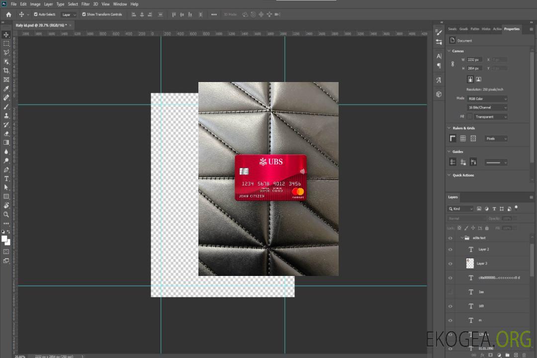 Suisse Banque UBS mastercard photolook , avant template